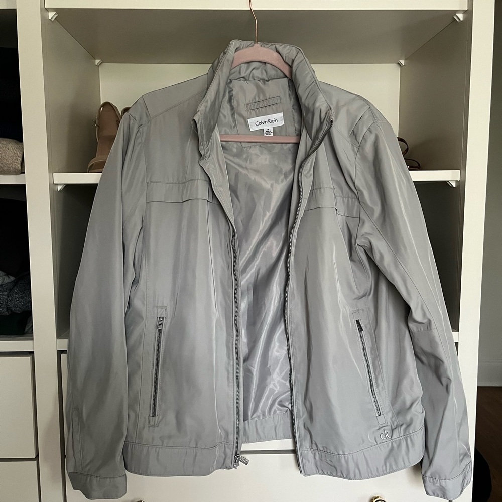 Calvin Klein Zip Up Jacket with Fold Away Hood